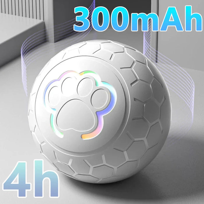 Interactive Rechargeable Pet Toy Ball – Automatic Bouncing & Rolling with RGB LED Lights for Dogs & Cats